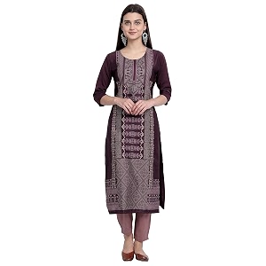 Womens Crepe Regular Kurta