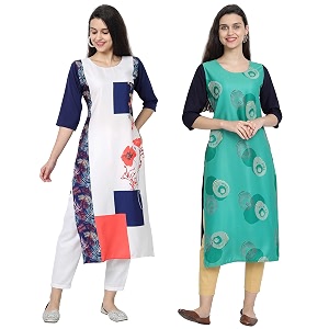 Womens Crepe Regular Kurta