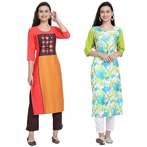 Womens Crepe Regular Kurta