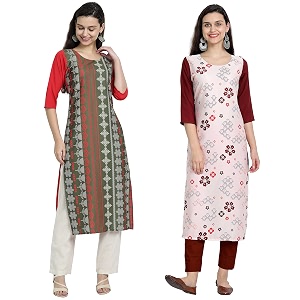 Womens Crepe Regular Kurta
