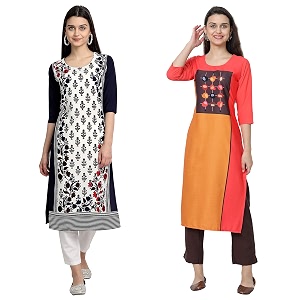 Womens Crepe Regular Kurta