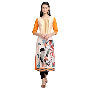 Womens Crepe Regular Kurta