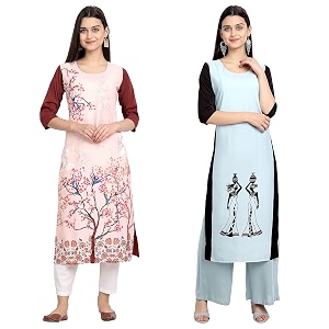 Womens Crepe Regular Kurta