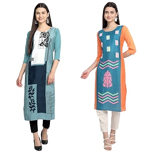 Womens Crepe Regular Kurta