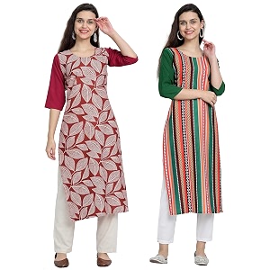 Womens Crepe Regular Kurta