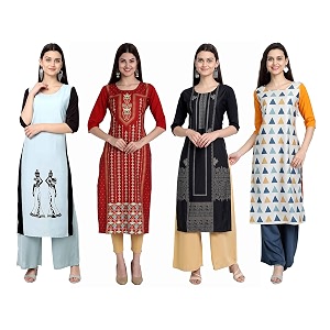 Womens Crepe Straight Kurta
