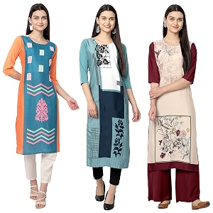 Womens Crepe Straight Kurta