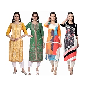 Womens Crepe Straight Kurta