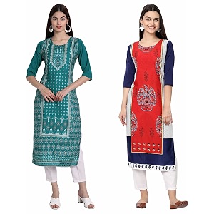 Womens Crepe Straight Kurta
