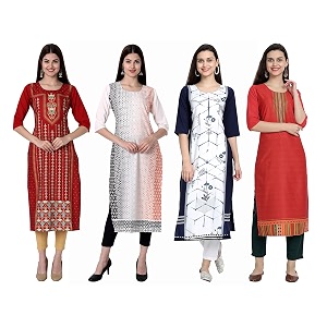 Womens Crepe Straight Kurta
