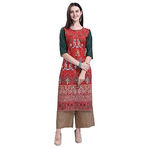 Womens Crepe Straight Kurta