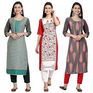 Womens Crepe Straight Kurta