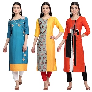 Womens Crepe Straight Kurta
