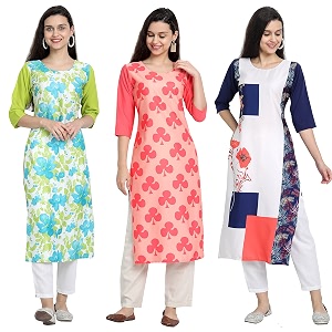 Womens Crepe Straight Kurta