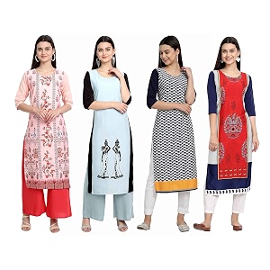 Womens Crepe Straight Kurta