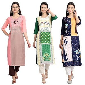 Womens Crepe Straight Kurta
