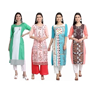 Womens Crepe Straight Kurta