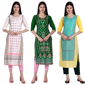 Womens Crepe Straight Kurta
