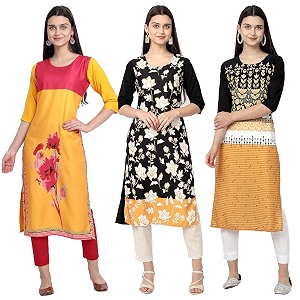 Womens Crepe Straight Kurta