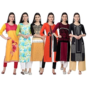 Womens Crepe Straight Kurta