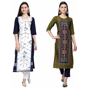 Womens Crepe Straight Kurta