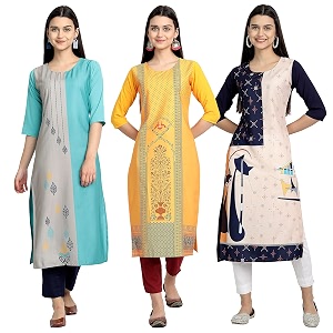 Womens Crepe Straight Kurta