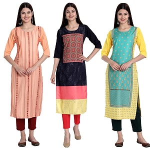 Womens Crepe Straight Kurta