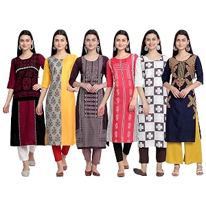 Womens Crepe Straight Kurta