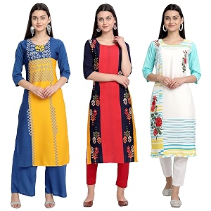 Womens Crepe Straight Kurta