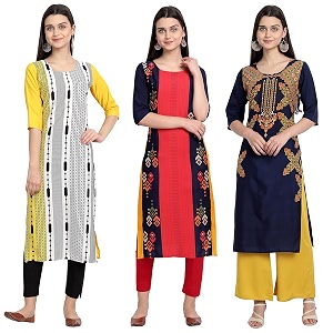 Womens Crepe Straight Kurta