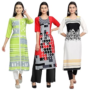 Womens Crepe Straight Kurta