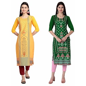 Womens Crepe Straight Kurta