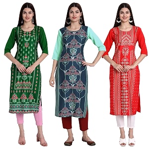 Womens Crepe Straight Kurta