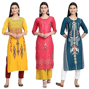 Womens Crepe Straight Kurta