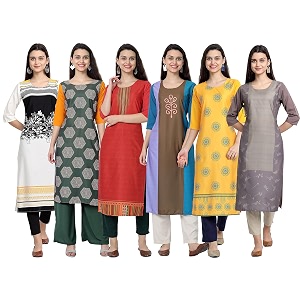 Womens Crepe Straight Kurta