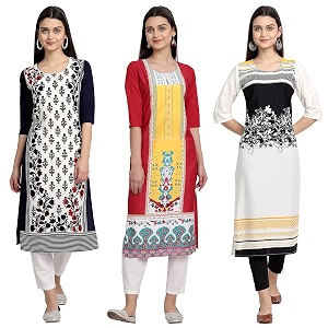 Womens Crepe Straight Kurta