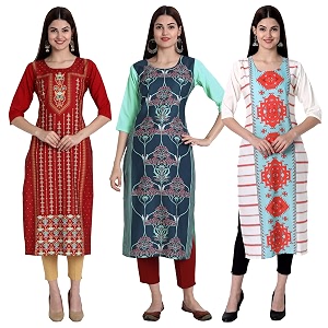 Womens Crepe Straight Kurta