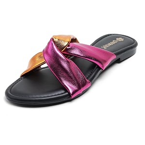 Womens Cross Strap Slide Sandals Soft