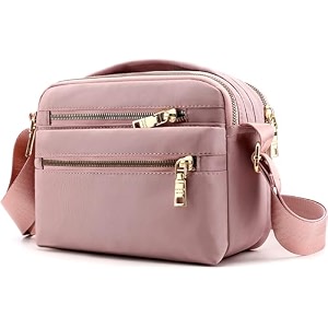 women39s crossbody bag multi pocket messenger bag shoulder bag travel bag handbags for menampwomen shopping travel appointment pink medium