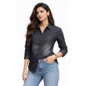 Women39s Denim Shirt Long Sleeve Button