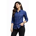 Women39s Denim Shirt Long Sleeve Button