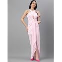 Women39s Elegant Draped Halter Neck Gown 