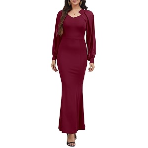 Womens Elegant Formal Mermaid Maxi Dress Off
