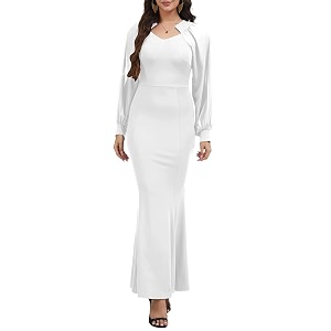 Womens Elegant Formal Mermaid Maxi Dress Off