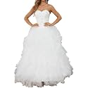Likedpage Women39s Elegant Strapless Wedding Dress Lace