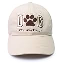Women's Embroidered Dog Mom Hat Adjustable, Embroidered Baseball Cap for Women, Birthday Gifts for mom Black