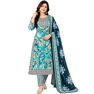 Womens Embroidered Pant with Dupatta Set Ethnic