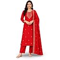 Women39s Embroidered Pant with Dupatta Set Ethnic