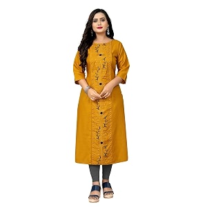Womens Embroidered Plus Size Kurtis