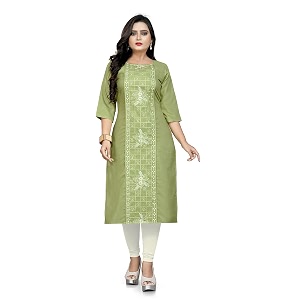 Womens Embroidered Plus Size Kurtis